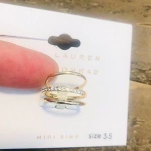 Lauren Conrad 3 ring stack size 3.5 - New!!